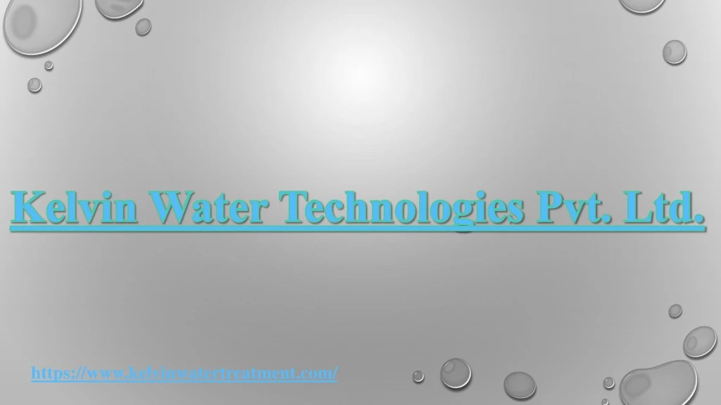 kelvin water technologies pvt ltd