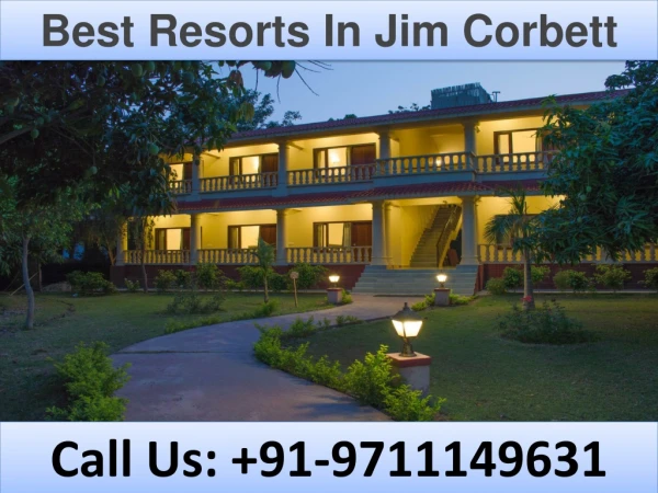 Best Resorts In Jim Corbett