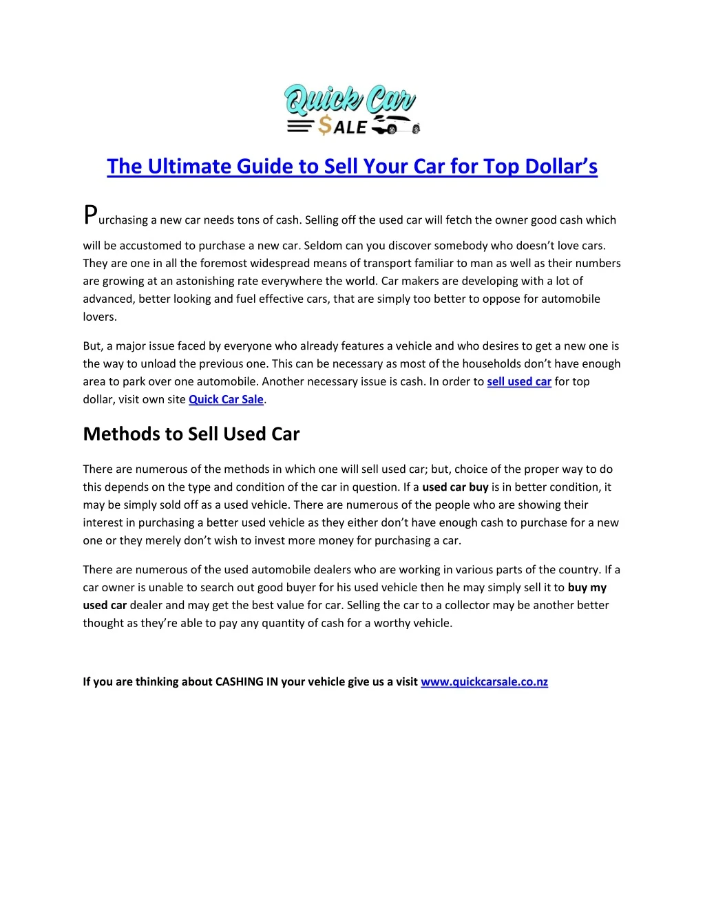 the ultimate guide to sell your
