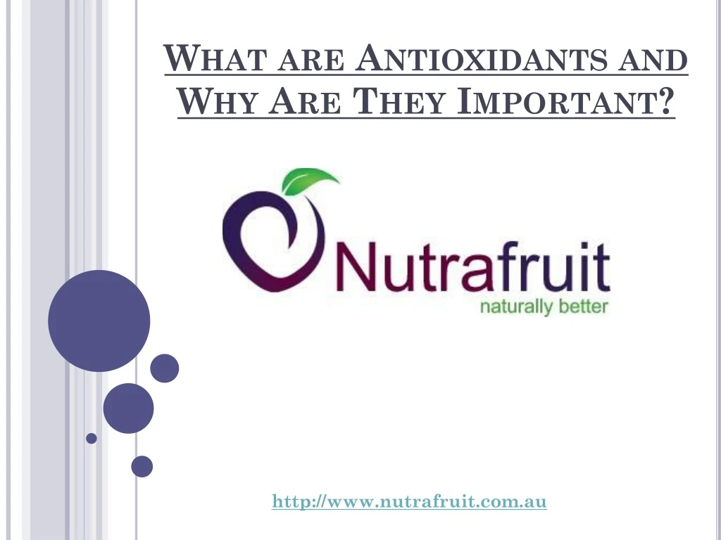 what are antioxidants and why are they important
