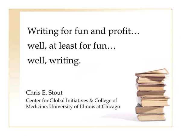 Stout On Getting Published