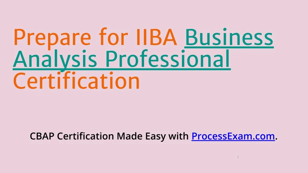 prepare for iiba business analysis professional
