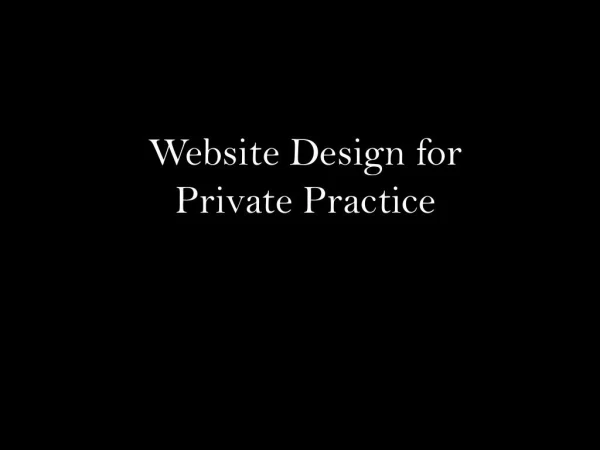 Dr Chris Stout Website Design