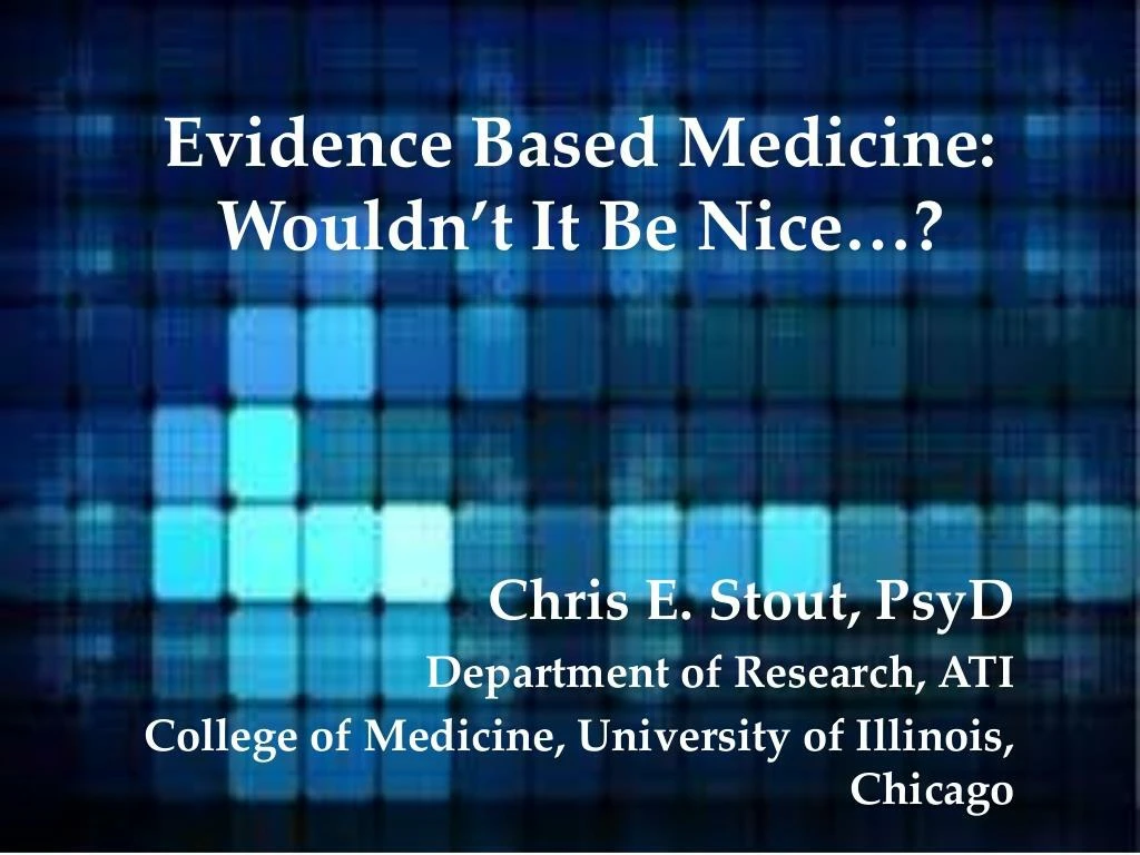 stout on evidence based practice tools