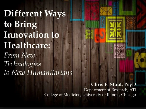 Dr Stout New Tech and New Humanitarians CMSA 2013