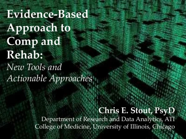 Evidence-based practice, technology and rehabilatation