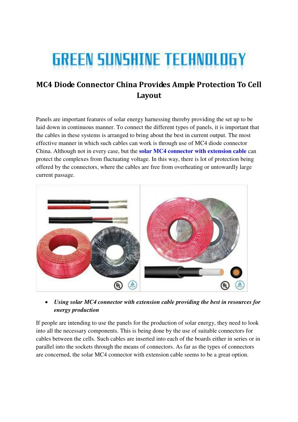 mc4 diode connector china provides ample