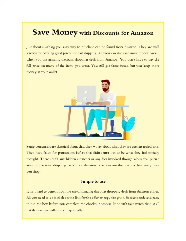 Save Money with Discounts for Amazon