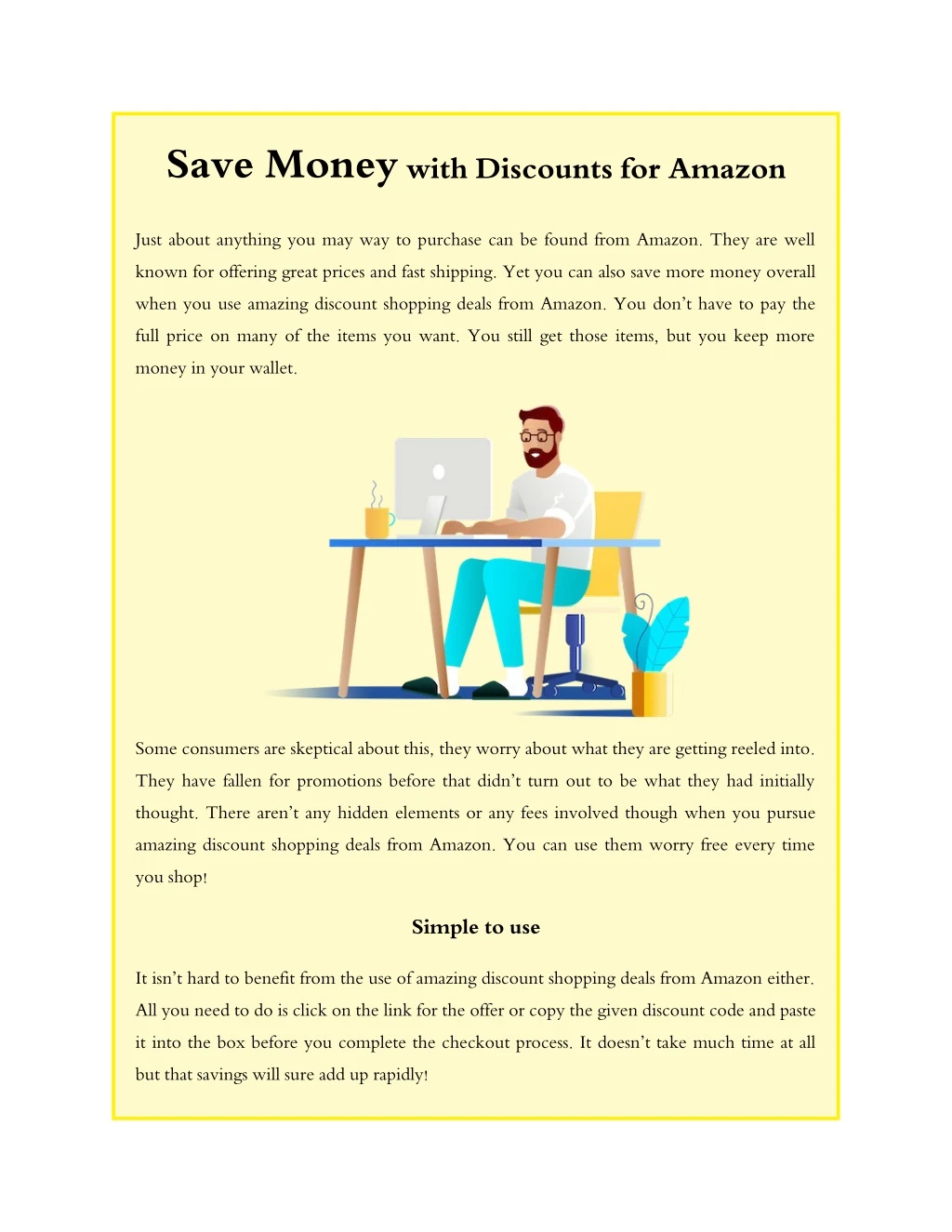 save money with discounts for amazon