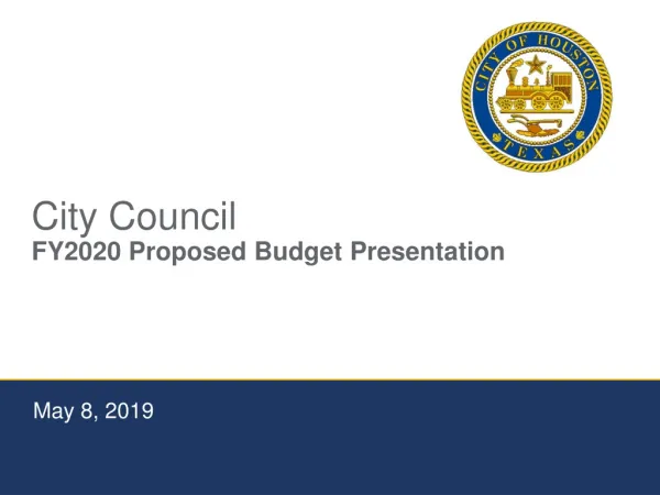 City Council FY2020 Proposed Budget Presentation