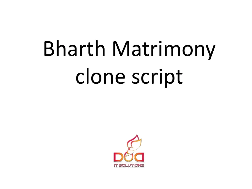 bharth matrimony clone script