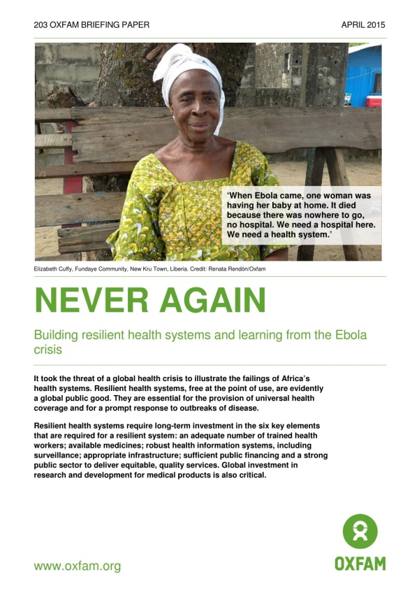 Never again-resilient-health-systems-ebola