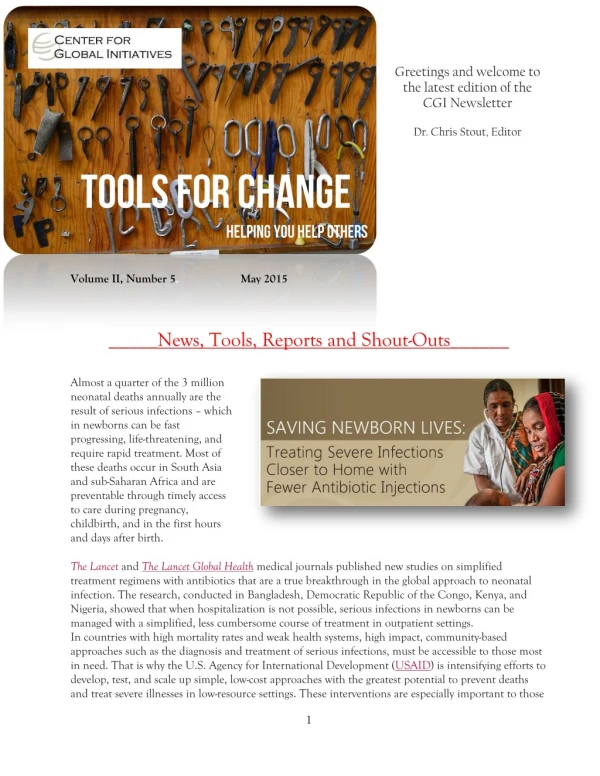 2015 May Tools for Change CGI Newsletter