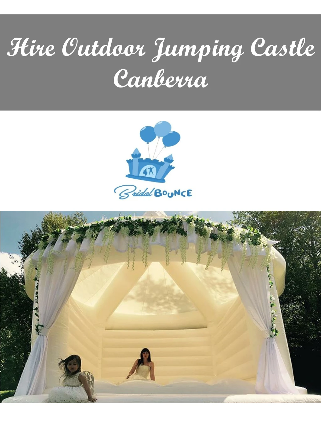 hire outdoor jumping castle canberra
