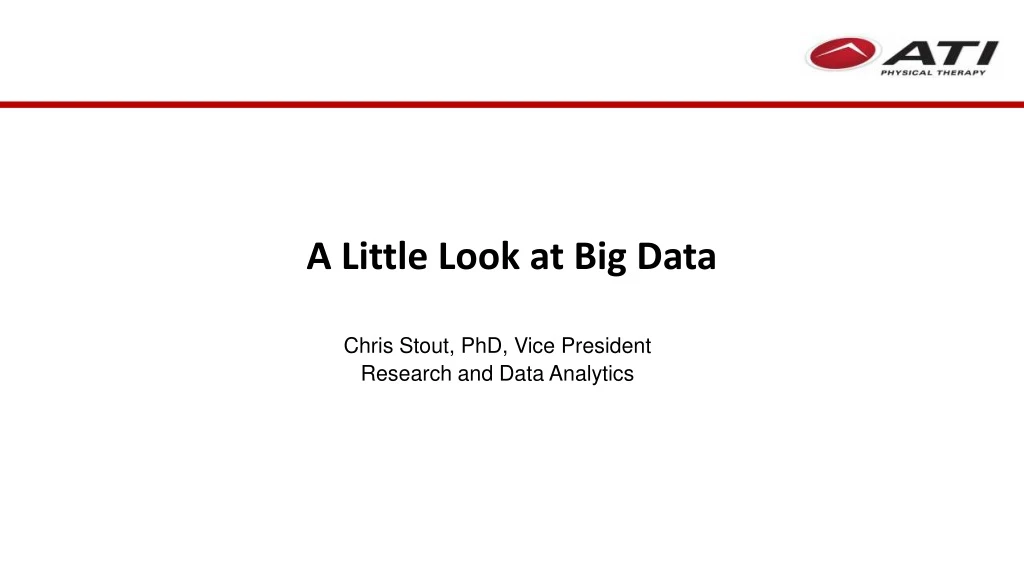 a little look at big data