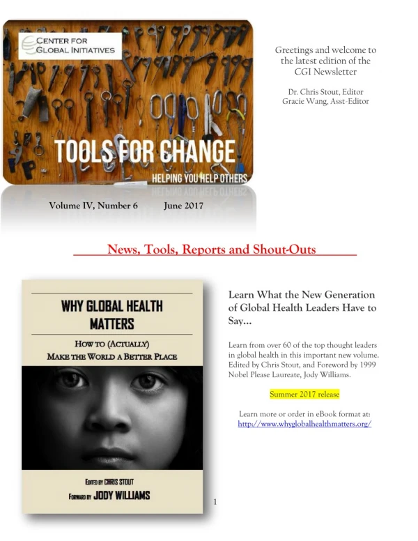 2017 June Tools for Change CGI Newsletter