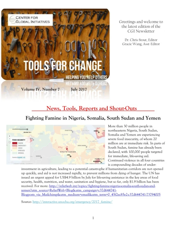 2017 July Tools for Change CGI Newsletter