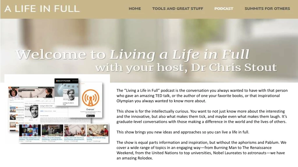 the living a life in full podcast