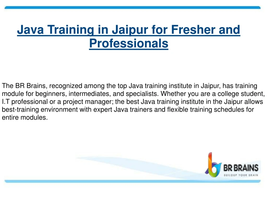 java training in jaipur for fresher