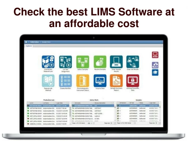 Check the best LIMS Software at an affordable cost