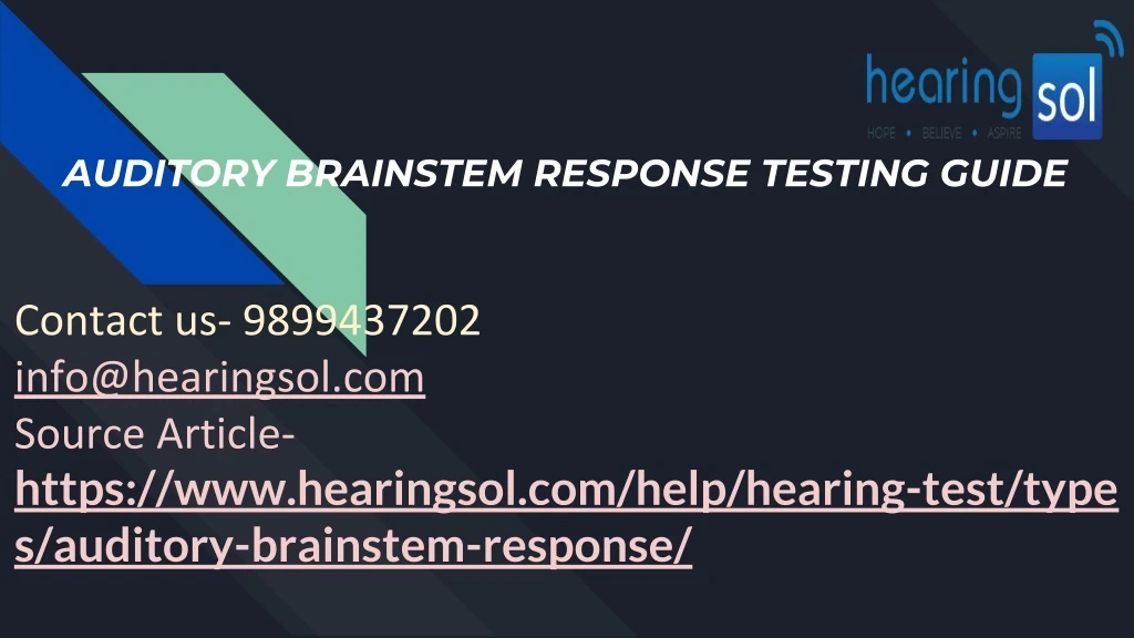 auditory brainstem response testing guide