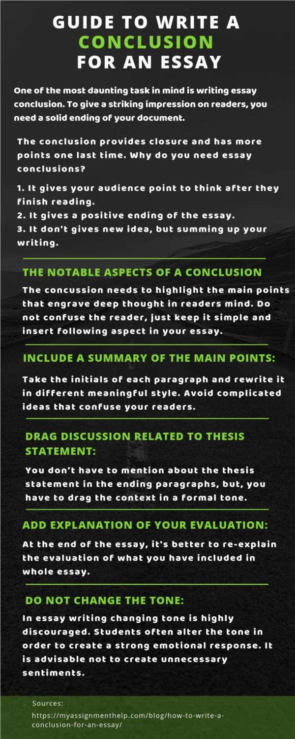 Guide to Write A Conclusion For An Essay