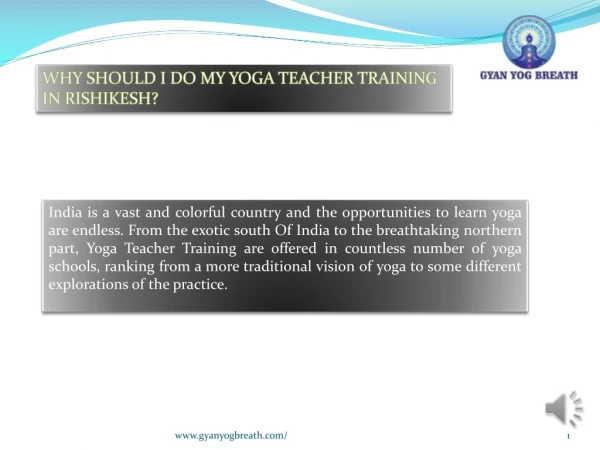 WHY SHOULD I DO MY YOGA TEACHER TRAINING IN RISHIKESH?