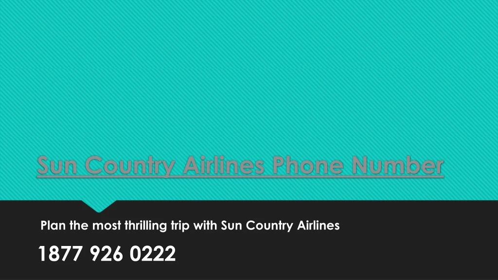sun country airlines phone number