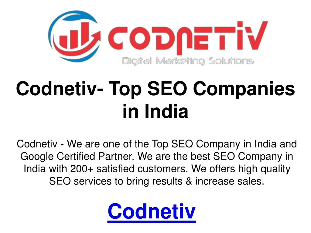 codnetiv top seo companies in india