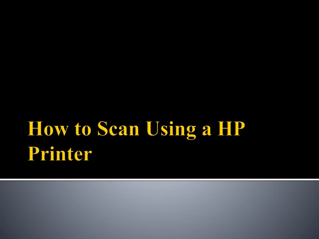 how to scan using a hp printer