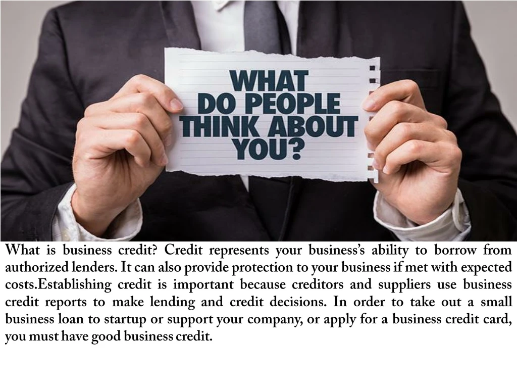 what is business credit credit represents your