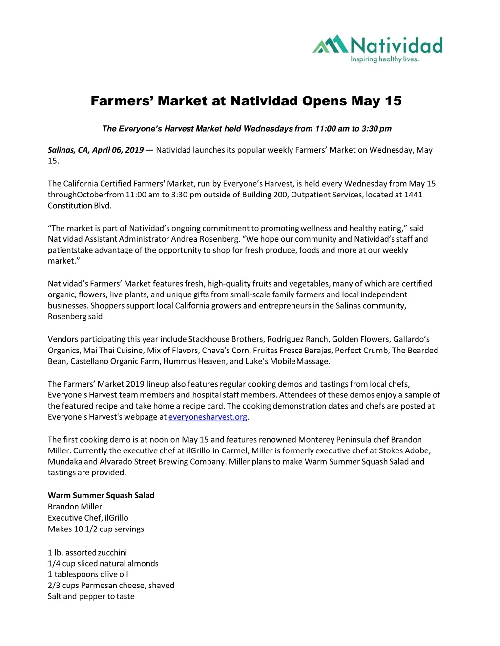 farmers market at natividad opens