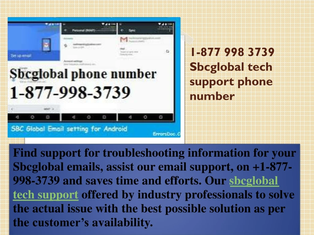 1 877 998 3739 sbcglobal tech support phone number