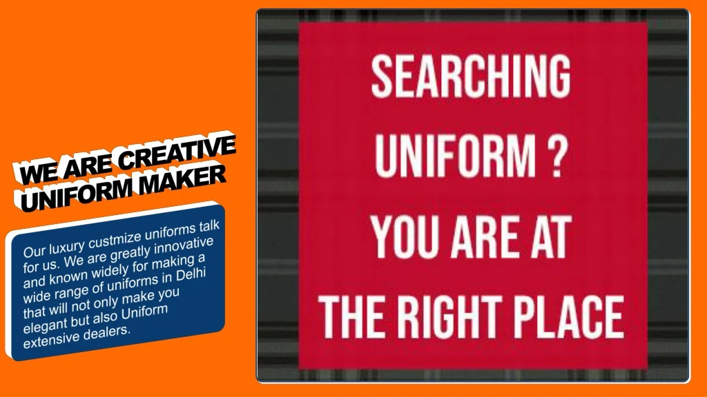 we are creative uniform maker