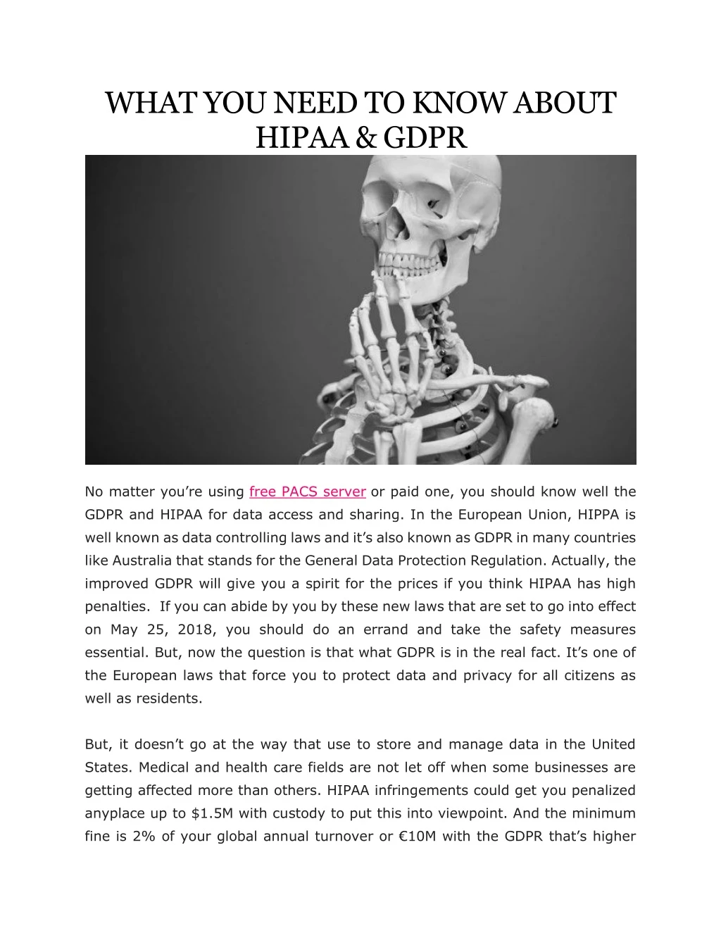 what you need to know about hipaa gdpr