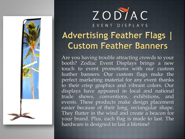 Advertising Feather Flags | Custom Feather Banners | ZodiacDisplays