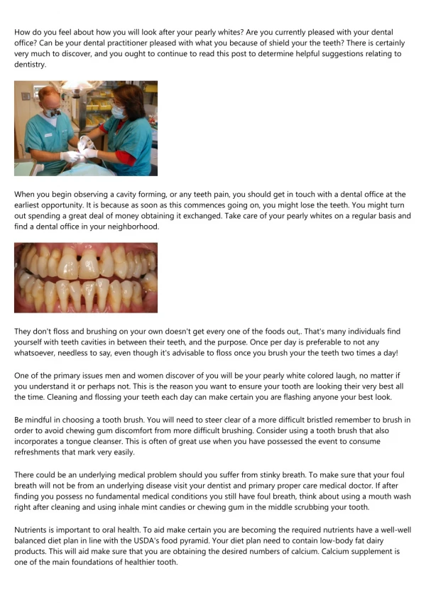 Clean High On Your Dental Care Expertise
