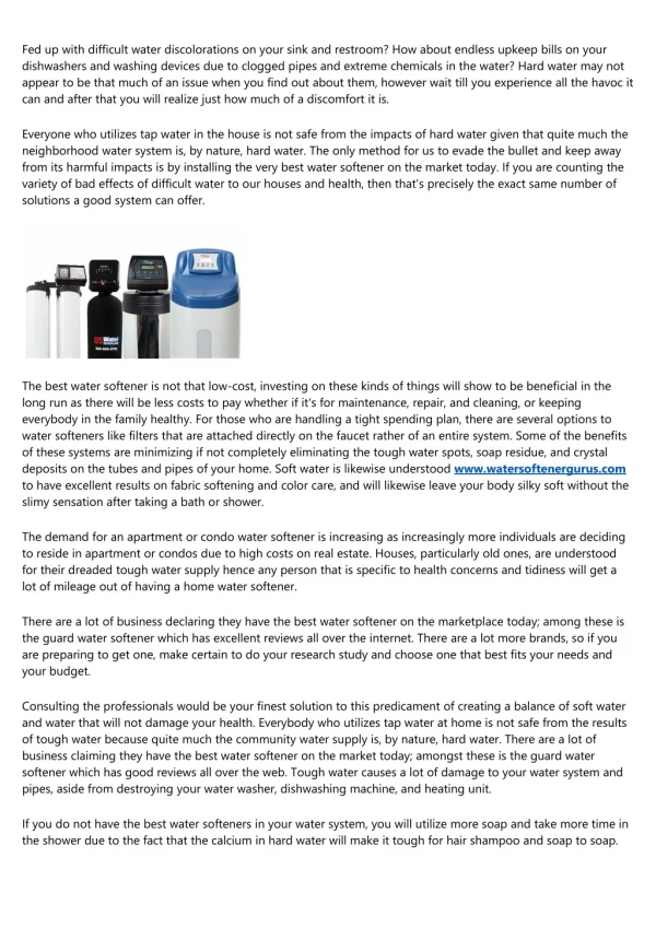 Safeguard Your Devices With The Best Water Softeners