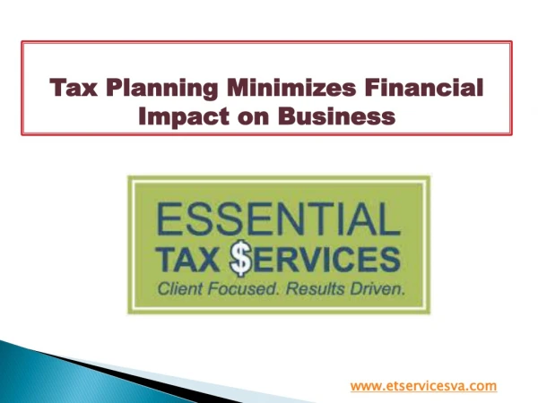 Tax Planning Minimizes Financial Impact on Business