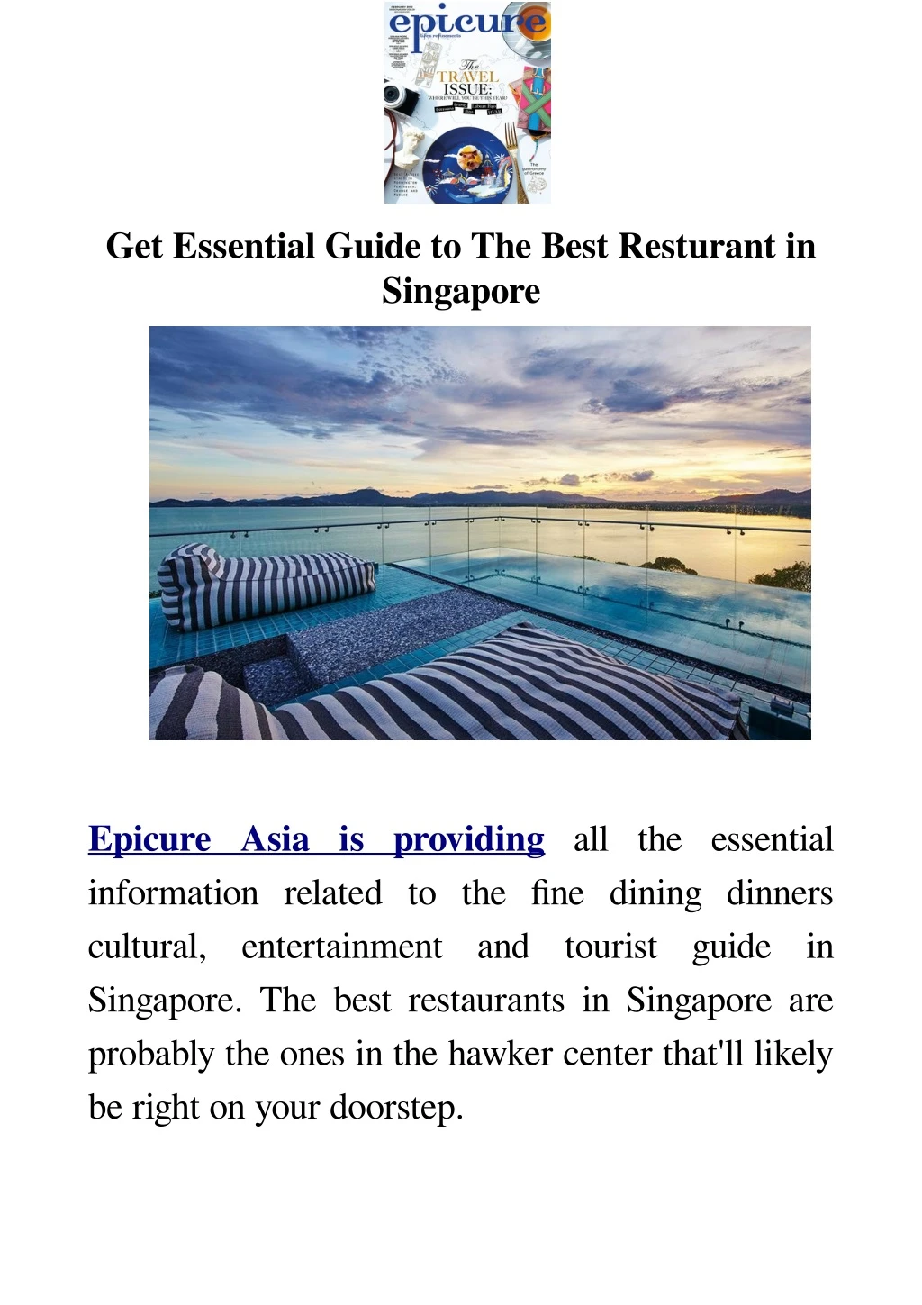 get essential guide to the best resturant