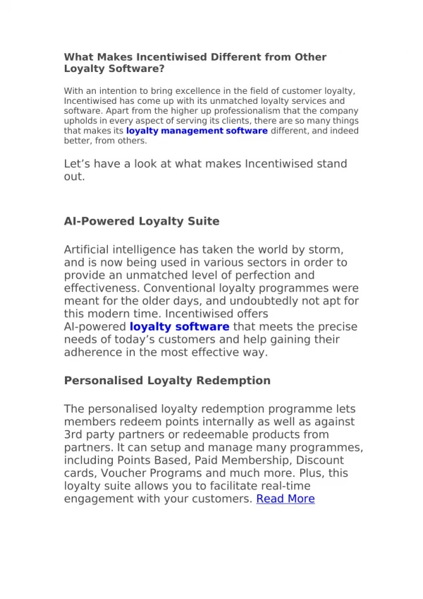 What Makes Incentiwised Different from Other Loyalty Software?