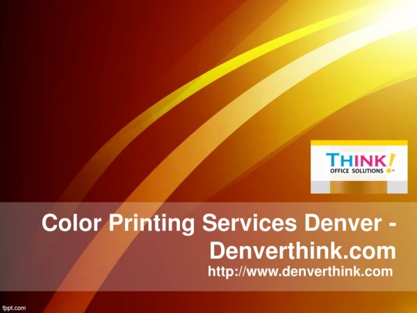 Color Printing Services Denver - Denverthink.com