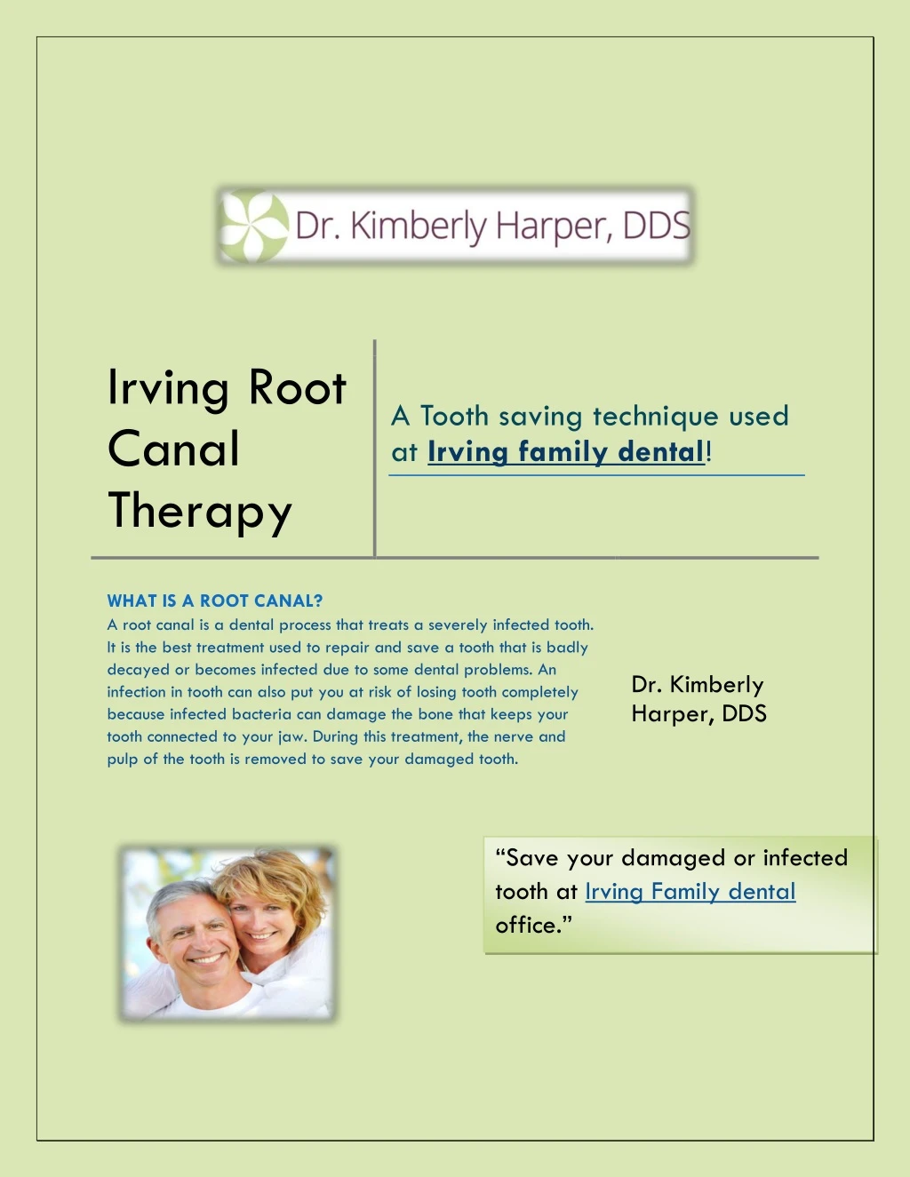irving root canal therapy