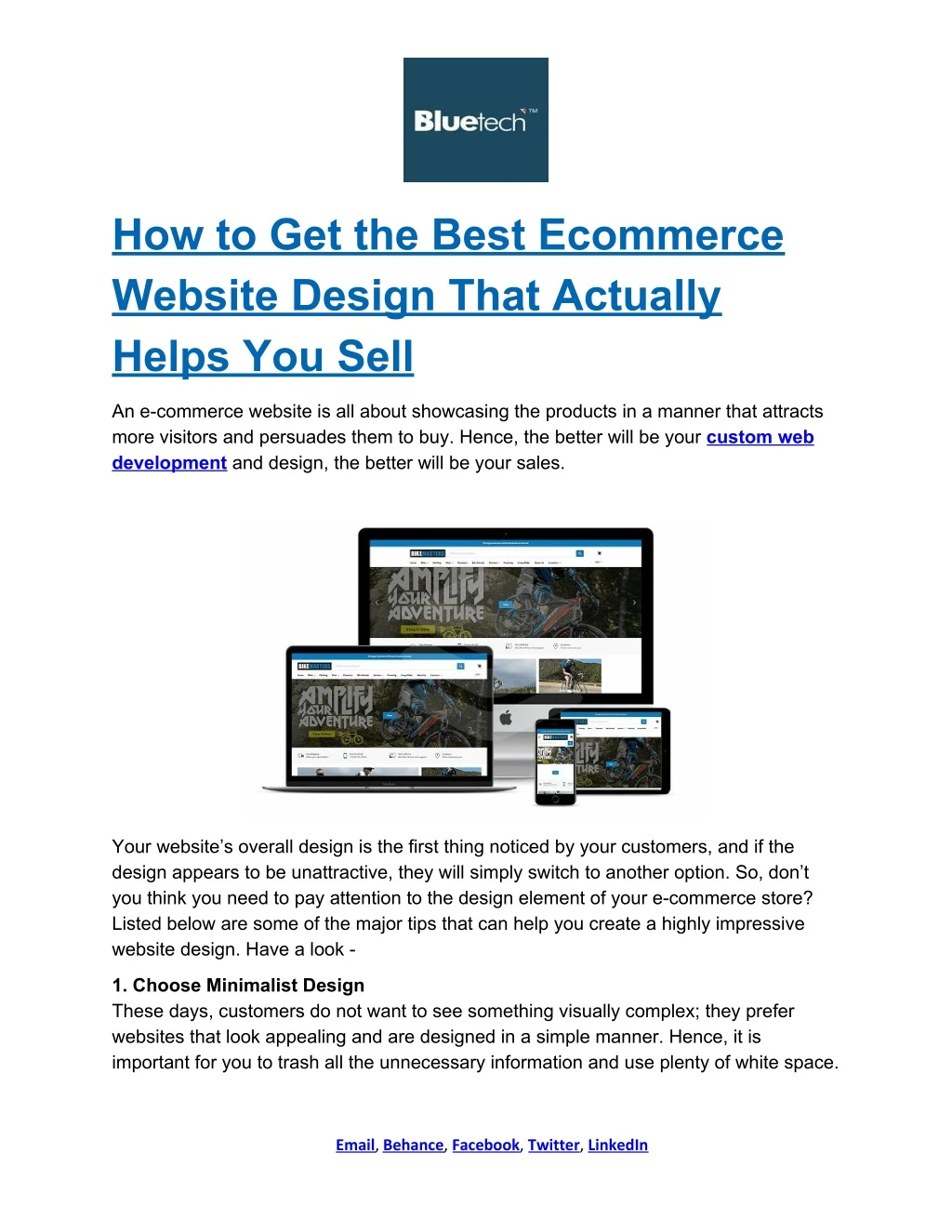 how to get the best ecommerce website design that