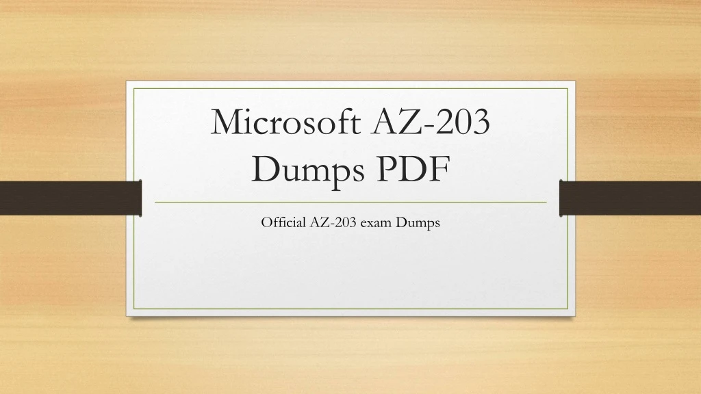 microsoft az 203 dumps pdf
