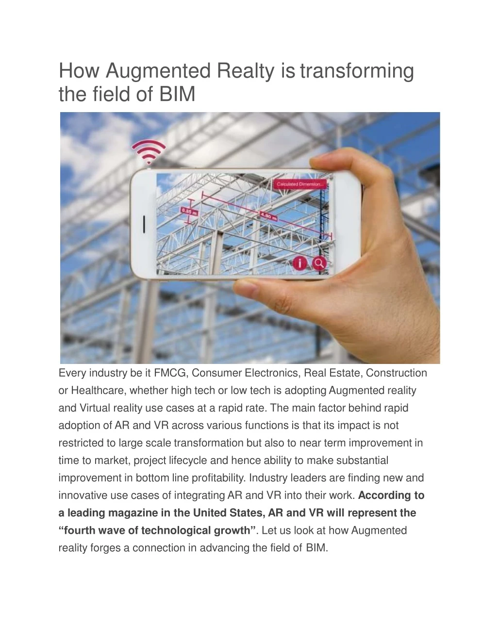 how augmented realty is transforming the field of bim