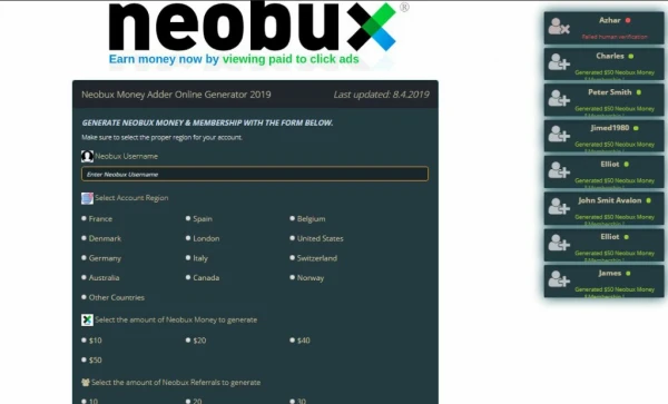 Neobux Money Adder Online Generator 2019