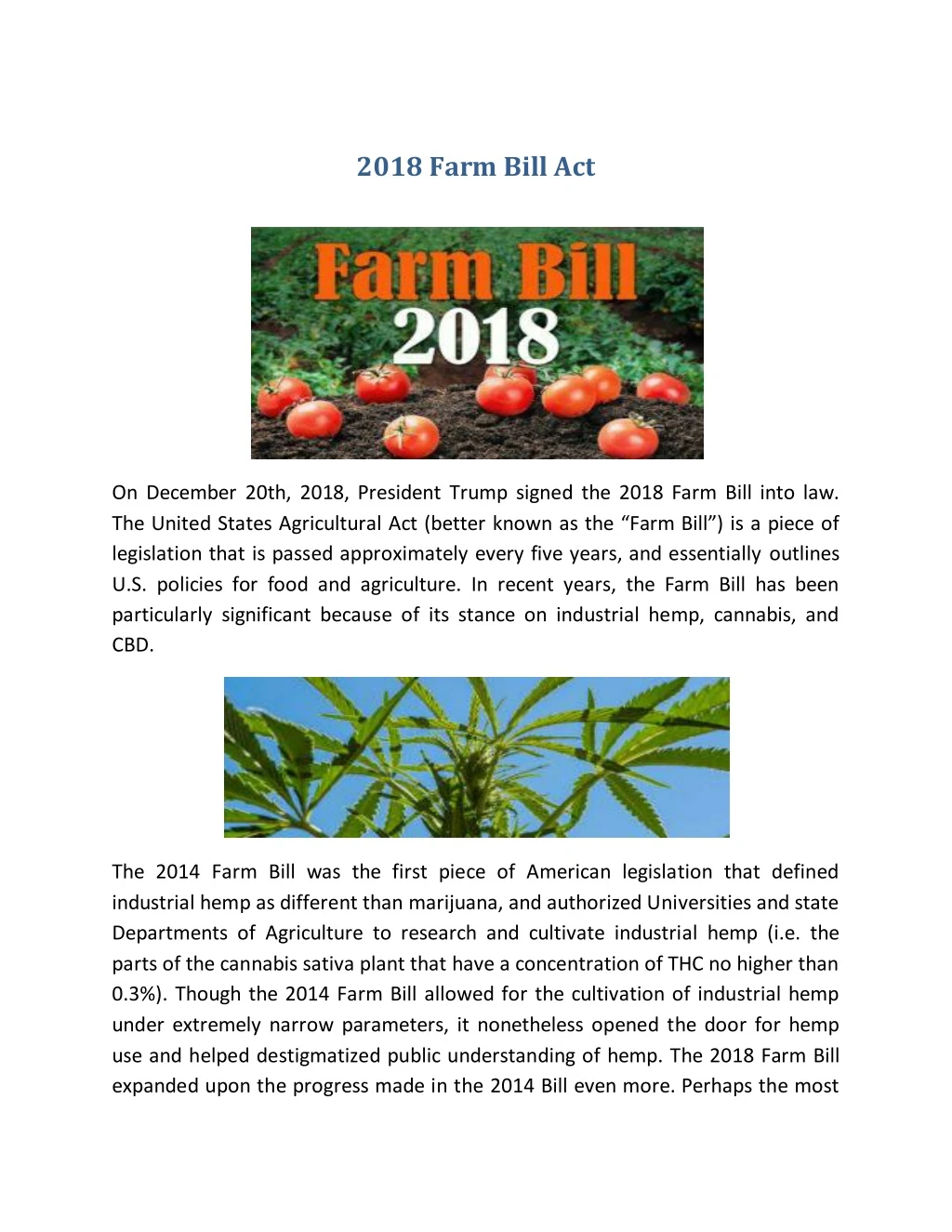 2018 farm bill act