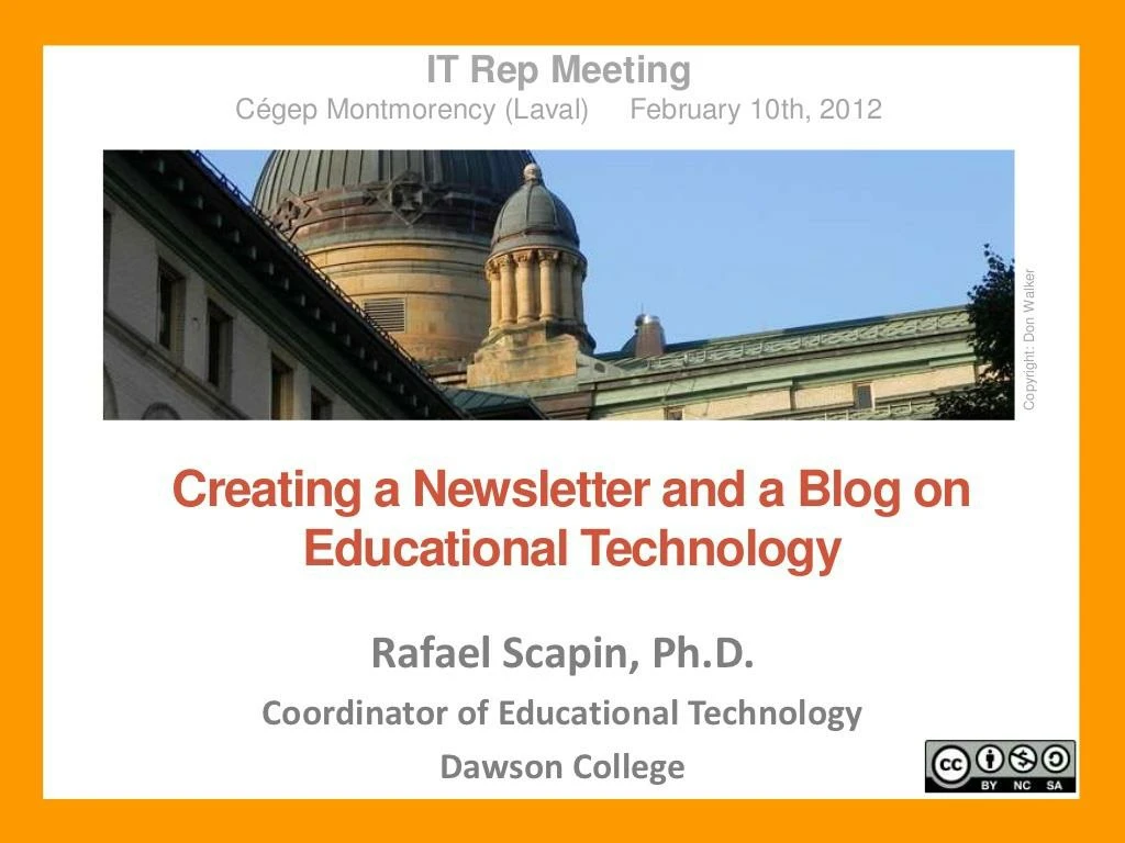creating a newsletter and a blog on educational technology