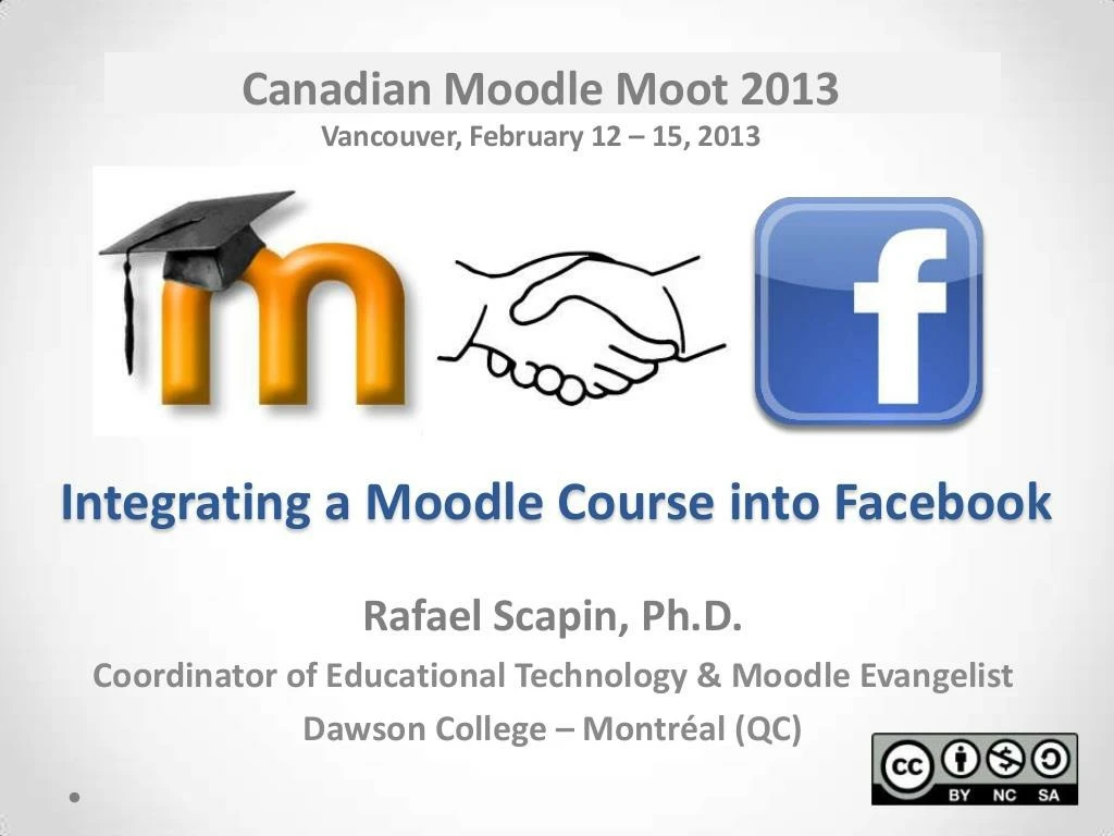 integrating a moodle course into facebook